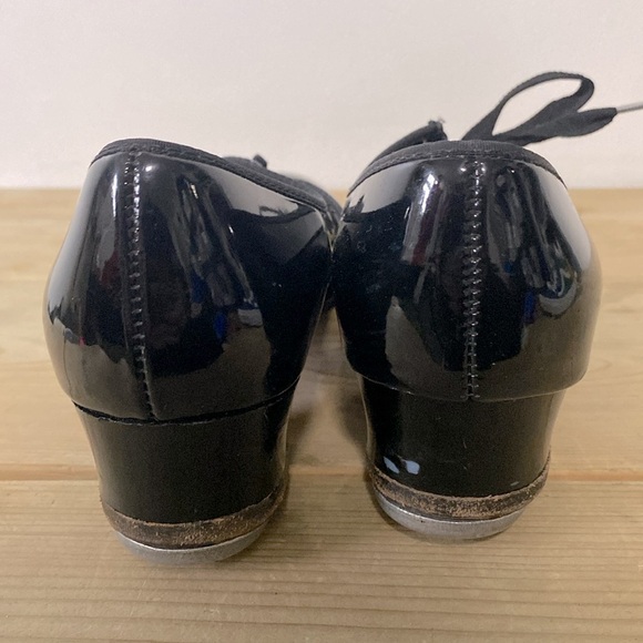 Elegant Black Patent Leather Tap Shoes - Picture 9 of 12